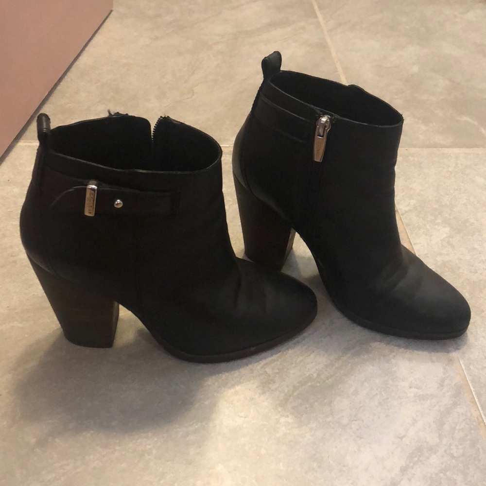 Coach Black leather booties